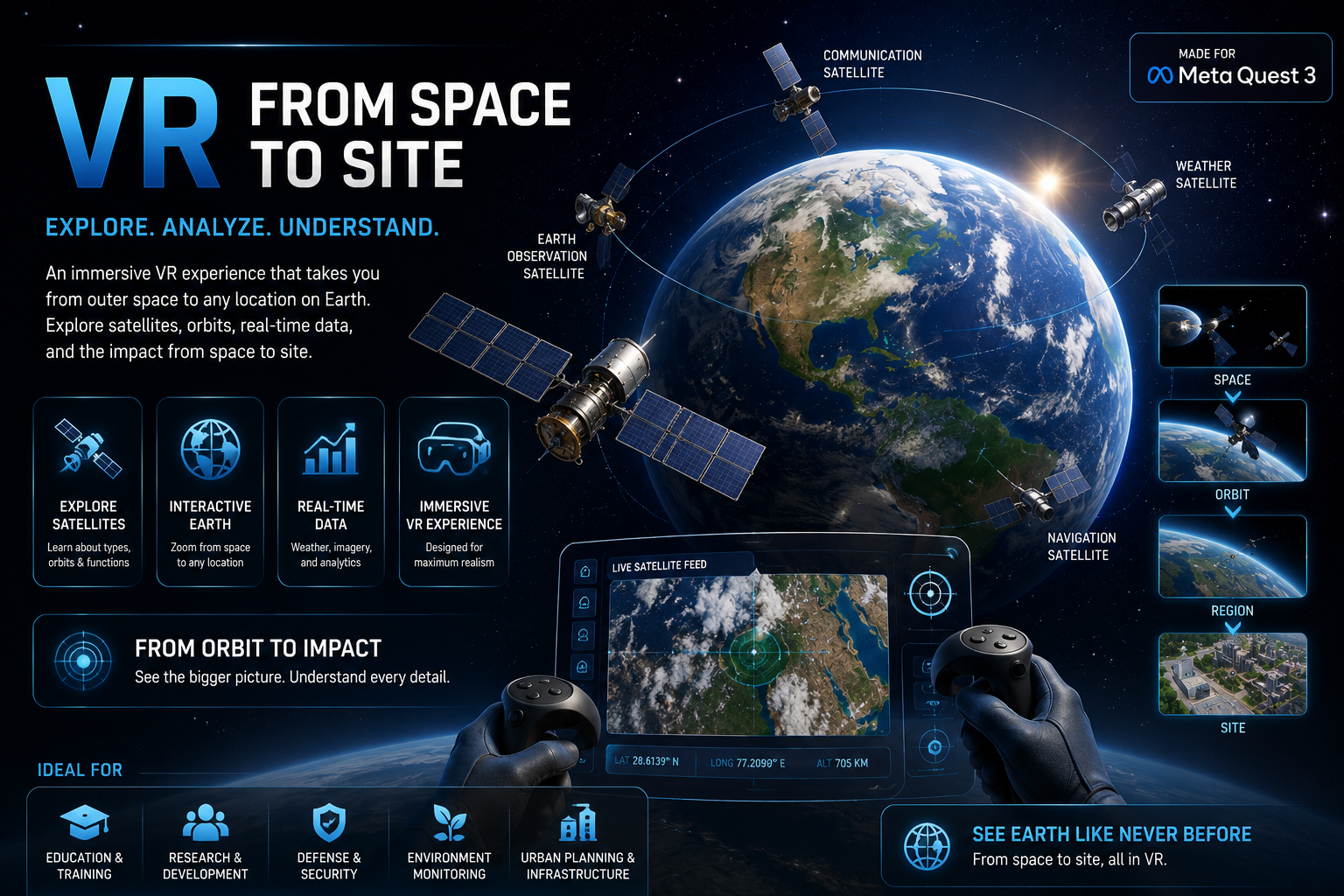 VR From Space to Site